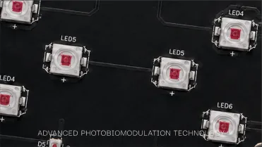 A close-up of LEDs on a circuit board.